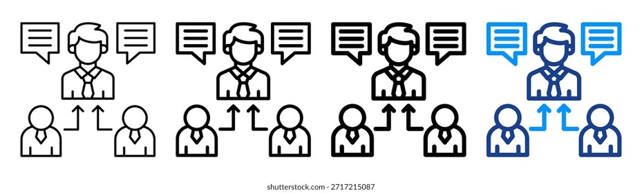 Ícone Representativo Conjunto de Coleta de Outline Diferente