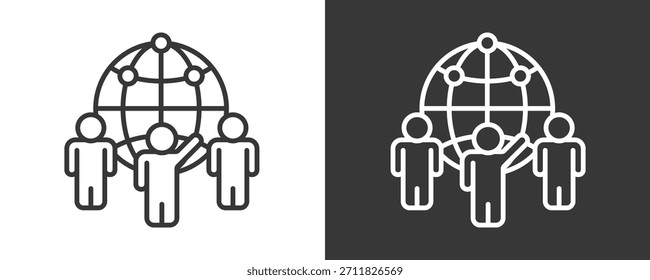 Representative Icon Set Vector Collection Isolated In Black And White