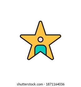 representative icon vector illustration. star icon filled outline design