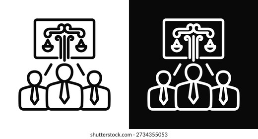 Ícone Representativo Branco e Preto Estilo de Fundo