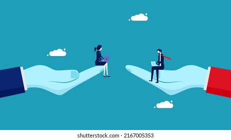 Representative of the organization. Appoint the best businessmen to represent the organization. business concept vector