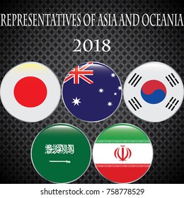 Representatives of Asia and Oceania. Football 2018.
