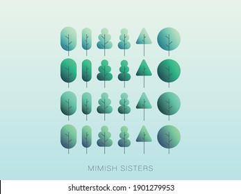 Represented by a gradation of green and blue. Best used for natural background materials.