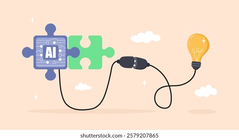 representing AI machine learning and neural network technology, depicting the collaboration between humans and artificial intelligence.