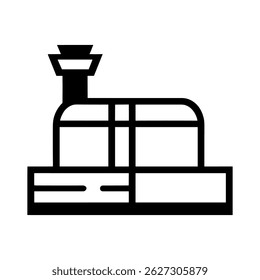 Representing The Gateway To The World, This Vector Icon Features A Plane And Terminal, Evoking The Journey, Excitement, And Freedom Of Global Tourism.