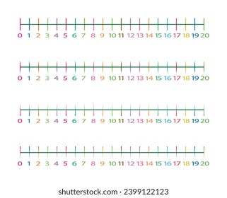 Representing integers on a number line vector.