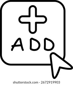 Represents adding a new item