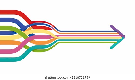 Represents synergy and team cooperation towards a common goal.