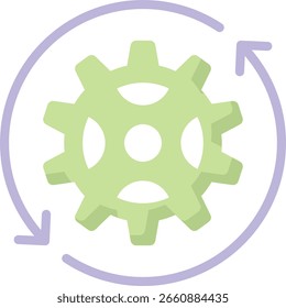 Represents unbroken productivity circle of motion