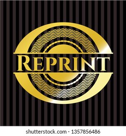 Reprint gold shiny badge