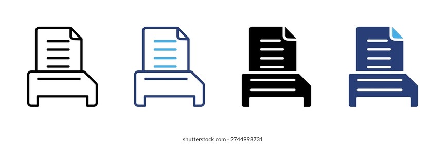 Reprint icon set multiple style collection