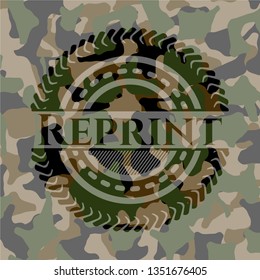 Reprint on camo pattern