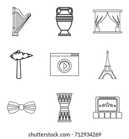 Reproduce icons set. Outline set of 9 reproduce vector icons for web isolated on white background