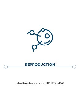 icono del vector de contorno de reproducción. ilustración de elemento simple. icono de contorno de reproducción a partir del concepto de química editable. se puede usar para web y móvil
