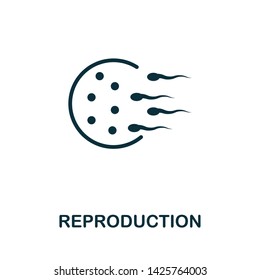Reproduction vector icon illustration. Creative sign from biotechnology icons collection. Filled flat Reproduction icon for computer and mobile. Symbol, logo vector graphics.