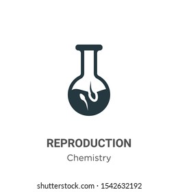 Reproduction vector icon on white background. Flat vector reproduction icon symbol sign from modern chemistry collection for mobile concept and web apps design.