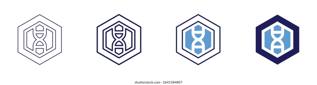 Reproductive cell icon in 4 different styles. Thin Line, Line, Bold Line, Duotone. Duotone style. Editable stroke.