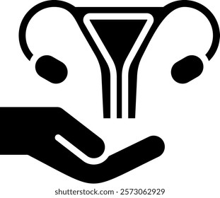 Reproductive Health Icon Glyph Vector Illustration