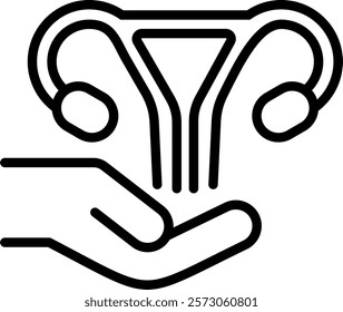 Reproductive Health Icon Line Vector Illustration