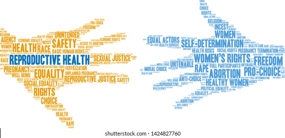 Reproductive Health Word Cloud On A White Background. 