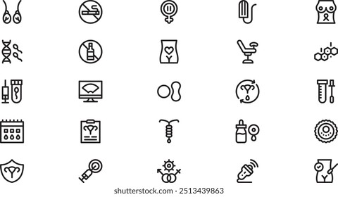 Reproductive system icons High-Quality Vector Icons Collection with Editable Stroke. Ideal for Professional and Creative Projects.