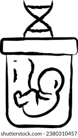 Reproductive technology hand drawn vector illustration