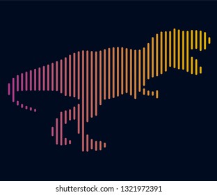 Reptieplian vector icon. Animal symbol- Vectorgrafik. Vector line image isolated. Reptiles.