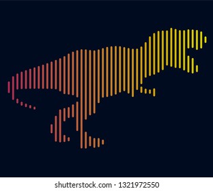 Reptieplian vector icon. Animal symbol- Vectorgrafik. Vector line image isolated. Reptiles.
