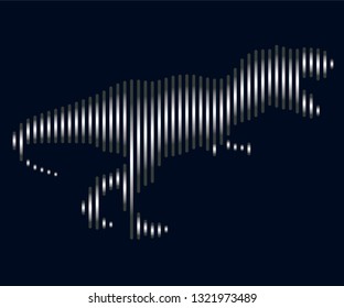 Reptieplian vector icon. Animal symbol- Vectorgrafik. Vector line image isolated. Reptiles.