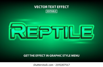 Reptile 3D Editable Text Effect Template