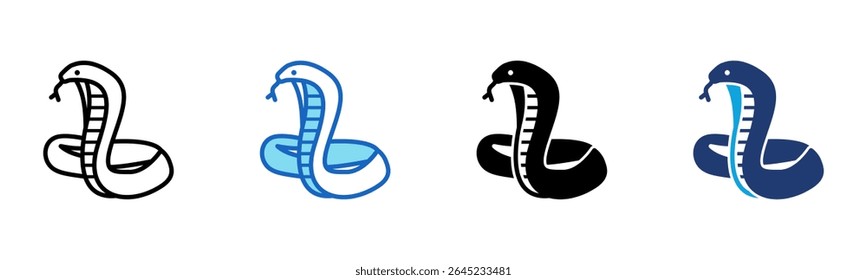 Ícone de adoção de répteis Ilustração de vetor de vários estilos