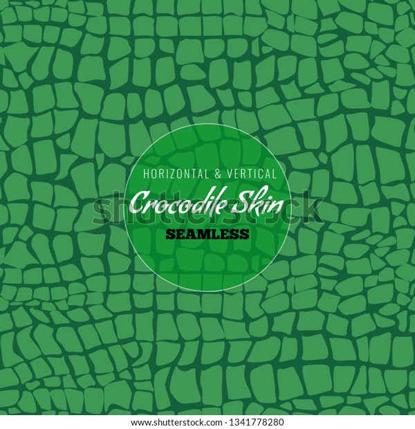Reptile Alligator skin\
seamless pattern. Crocodile skin texture for textile design. Vector\
illustration.