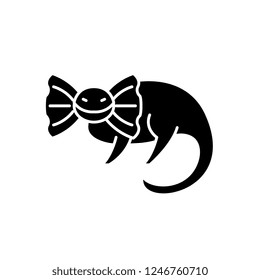 Reptile black icon, vector sign on isolated background. Reptile concept symbol, illustration 