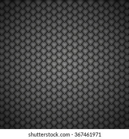 Reptile Black Scales Pattern. Vector Illustration Background. 