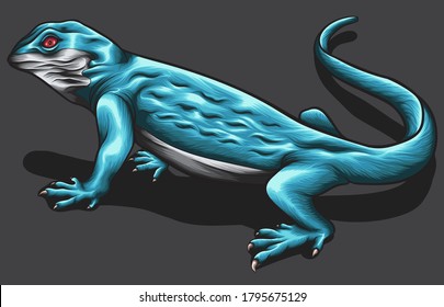 Reptile concept character animals realistic vector art