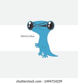 reptile electric gecko character illustration