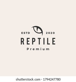 reptile eye hipster vintage logo vector icon illustration