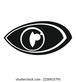 Reptile eye icon simple vector. Look view. Human optical
