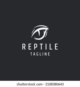 Reptile eye logo icon design template flat vector illustration