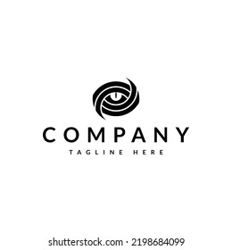 reptile eye vector logo design