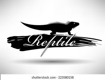 Reptile Icon with Typographic Design