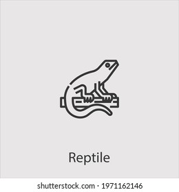 reptile icon vector icon.Editable stroke.linear style sign for use web design and mobile apps,logo.Symbol illustration.Pixel vector graphics - Vector