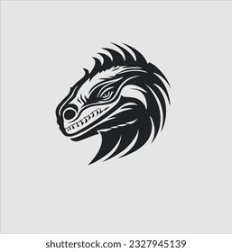 Reptile iguana animal logo icon vector, Reptile animal illustration design