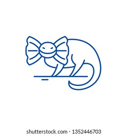 Reptile line icon concept. Reptile flat  vector symbol, sign, outline illustration.