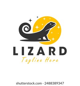 reptile lizard illustration logo design