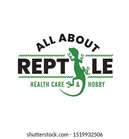 Logo del reptil. bueno para el logo del amante del club de reptiles, logotipo del evento de reptiles, también para la atención de salud de reptiles