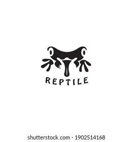Reptile logo vector icon illustration black isolated