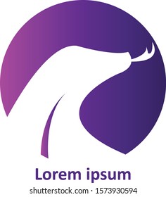 Reptile Silhoutte Logo Vector Design