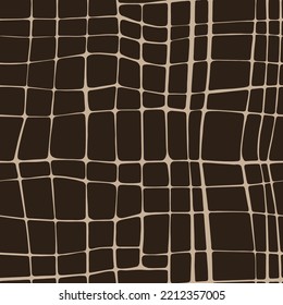 Reptile skin hand drawn vectorseamless pattern. Crocodile leather print for any design purposes