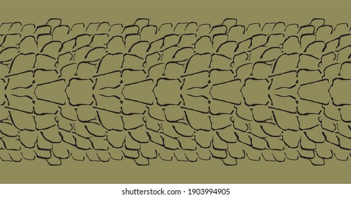 Reptile skin seamless horizontal pattern. Animal print background.